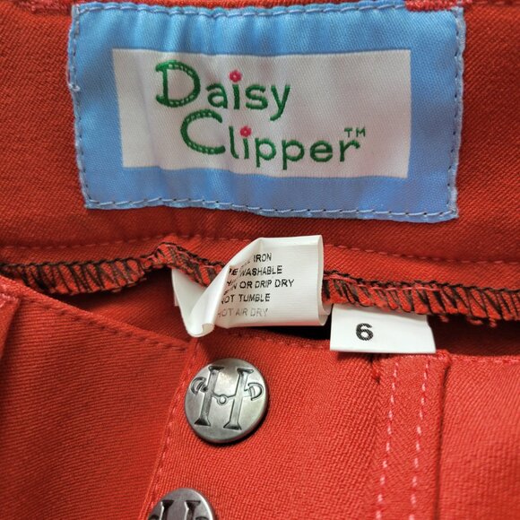 Daisy Clippers Riding Pants Girl's 6 Youth Orange Equestrian Breeches NWT - Picture 9 of 9